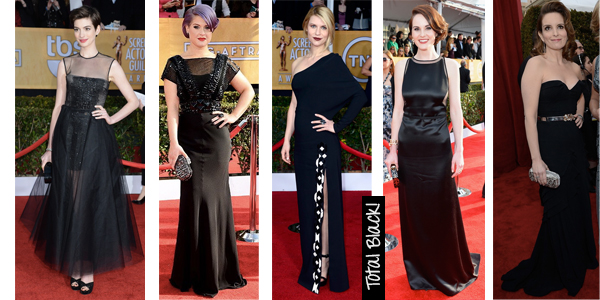 sag awards black dresses 2013