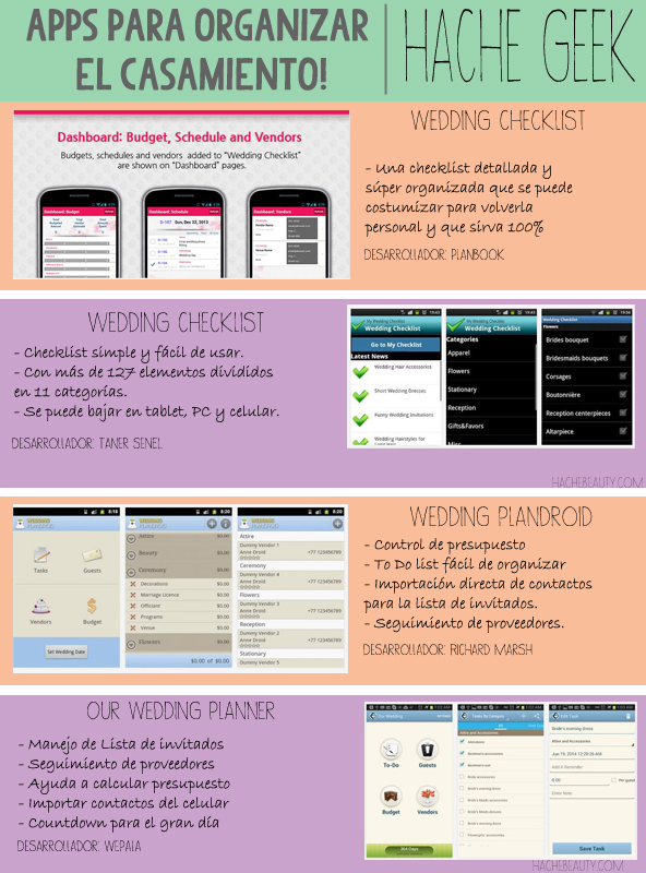 wedding casamiento orgnizacion apps